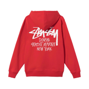 Stussy Stock DSM New York Hoodie Red 2021