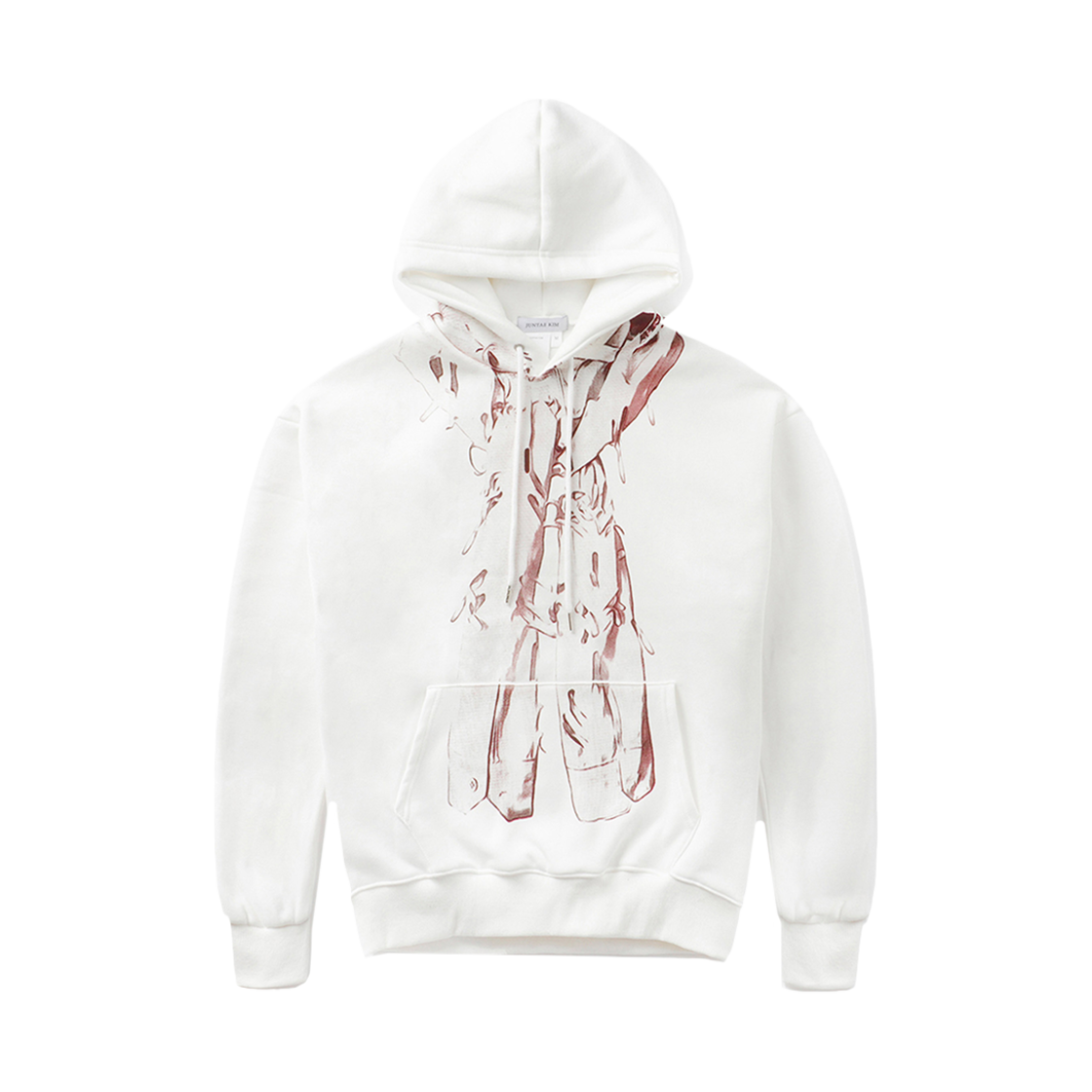 JTK_ARTISANAL_TL04 JTK ARTISANAL Laser-Slashed Shirts Hoodie White