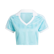 (W) Adidas Football Crop Top Light Aqua - KR Sizing