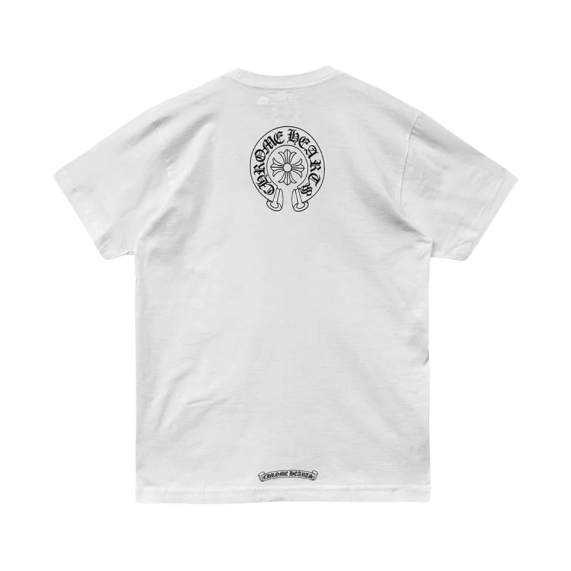 크롬하츠 넥 스크립트 로고 숏슬리브 티셔츠 화이트 블랙(Chrome Hearts Neck Script Logo Short Sleeve T-Shirt White Black) - 2
