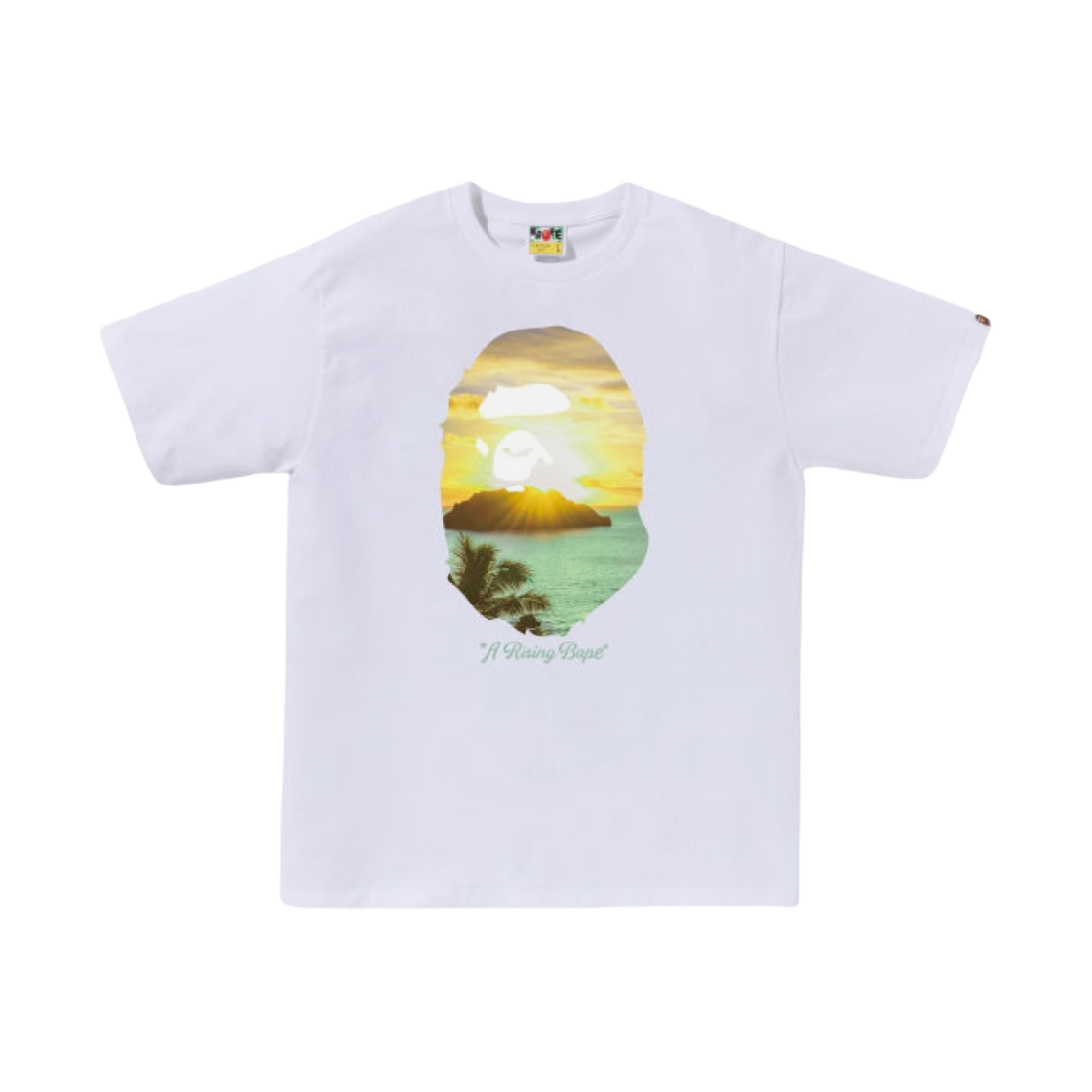 0ZXTEM110048M BAPE A Rising Bape Photo T-Shirt White