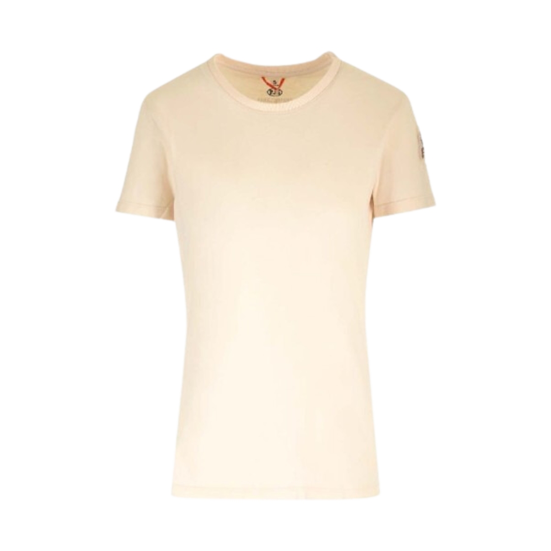 (W) 파라점퍼스 로고 패치 티셔츠 크림 - 24SS((W) Parajumpers Logo Patch T-Shirt Cream - 24SS)