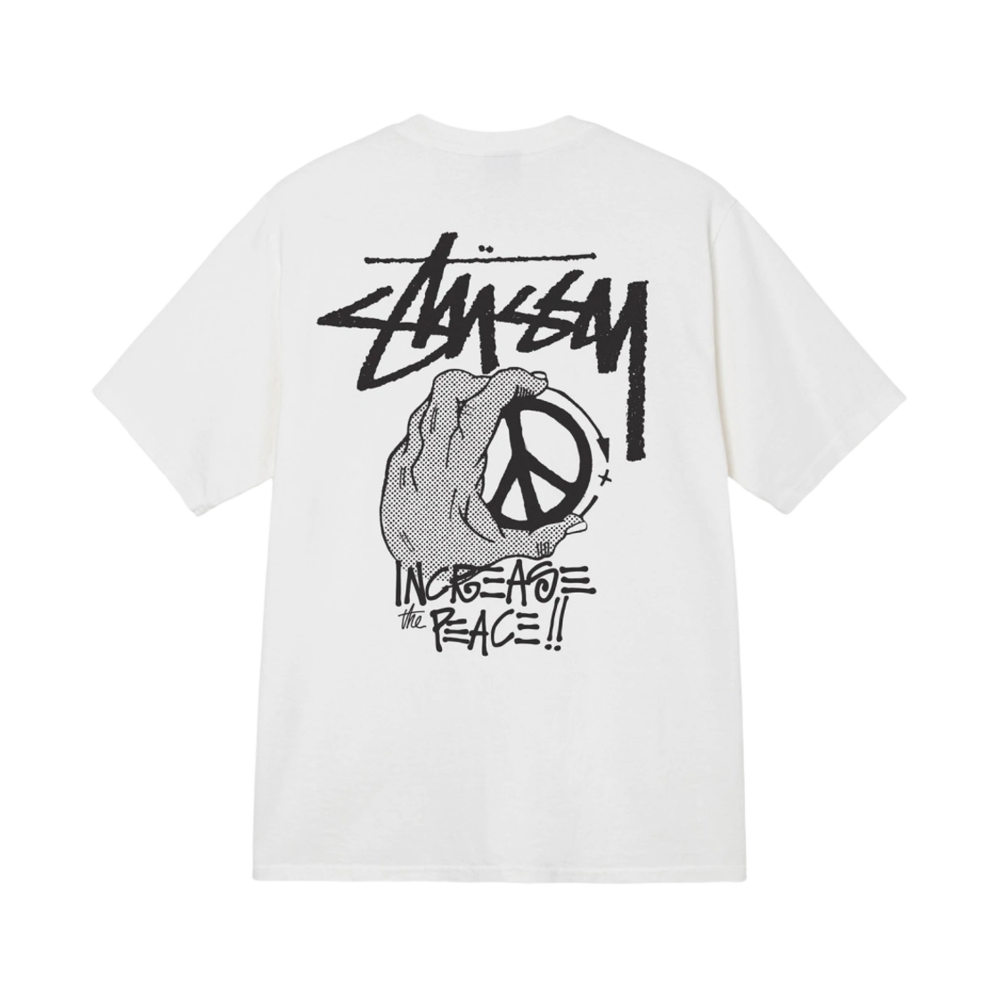 스투시 피스 핸드 피그먼트 다이드 티셔츠 내츄럴