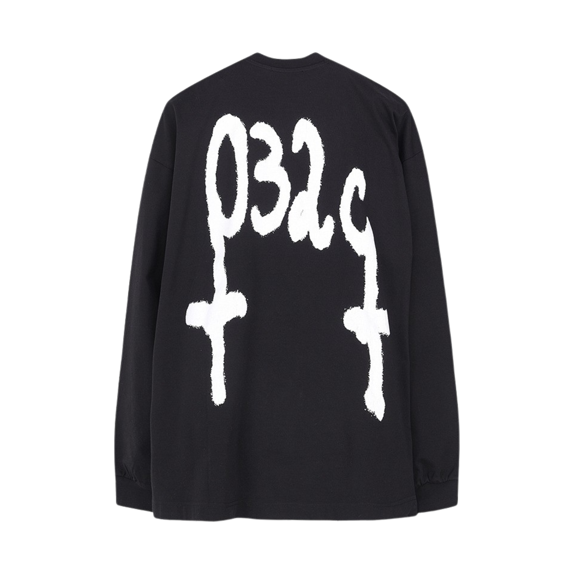032c 메이헴 오버사이즈 롱슬리브 워시드 블랙(032c Mayhem Oversized Longsleeve Washed Black)