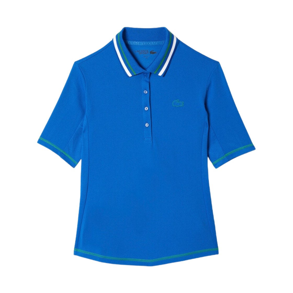(W) 라코스테 사이드 메쉬 폴로 블루((W) Lacoste Side Mesh Polo Blue) - 1