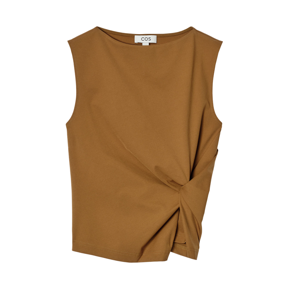 (W) 코스 트위스트 디테일 탑 브라운((W) COS Twist Detail Top Brown)