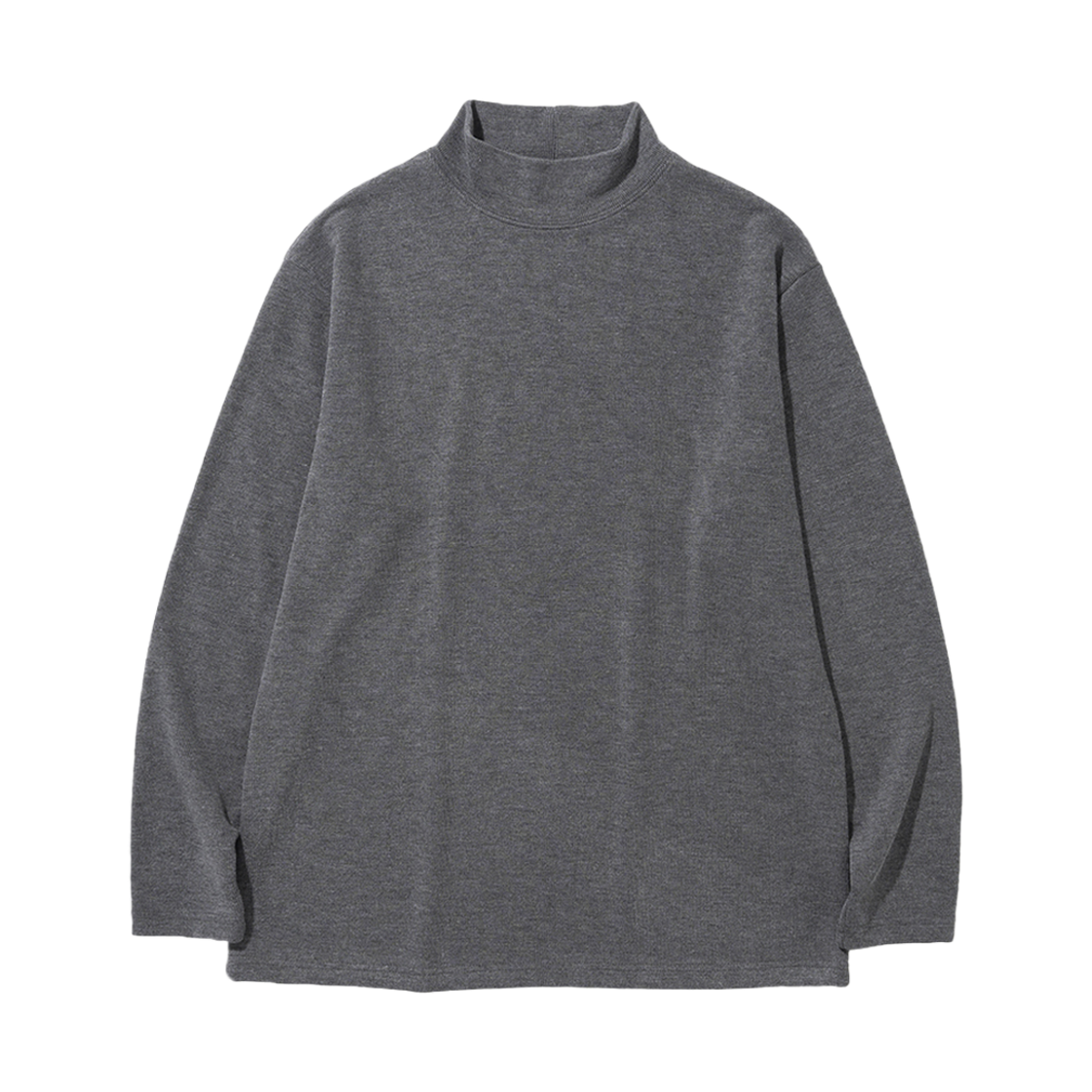 니티드 터틀넥 롱 슬리브 니트 차콜(Knitted Turtle Neck Long Sleeve Knit Charcoal)