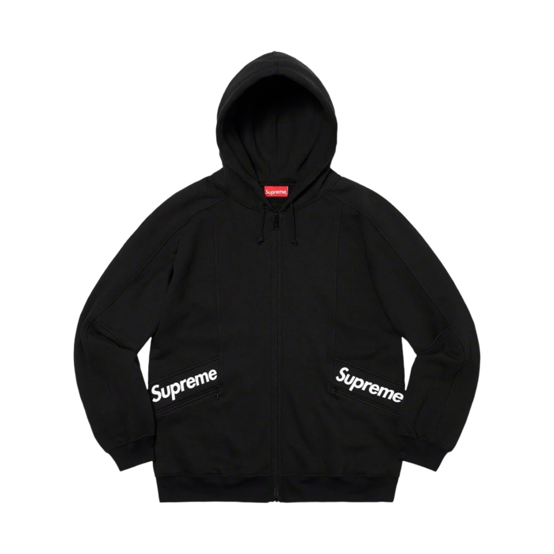 - Supreme Color Blocked Zip Up Hooded Sweatshirt Black - 20SS