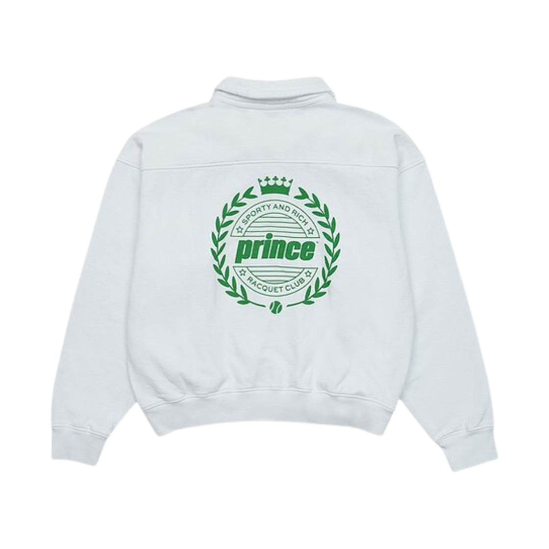 스포티 앤 리치 프린스 크레스트 쿼터 집 화이트(Sporty & Rich Prince Crest Quarter Zip White)