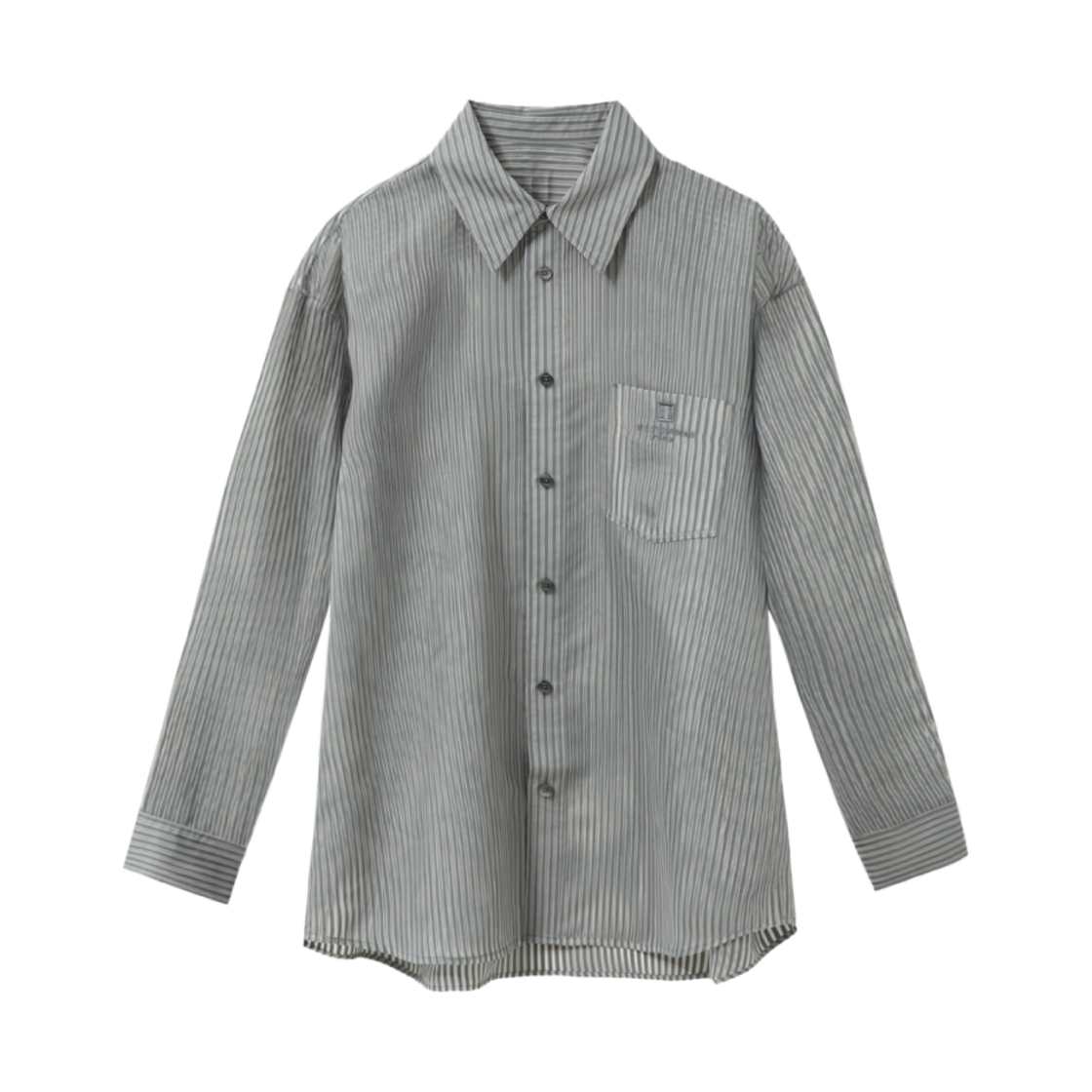 우영미 시어 스트라이프 셔츠 그레이 - 25SS(Wooyoungmi Sheer Stripe Shirt Grey - 25SS) - 1
