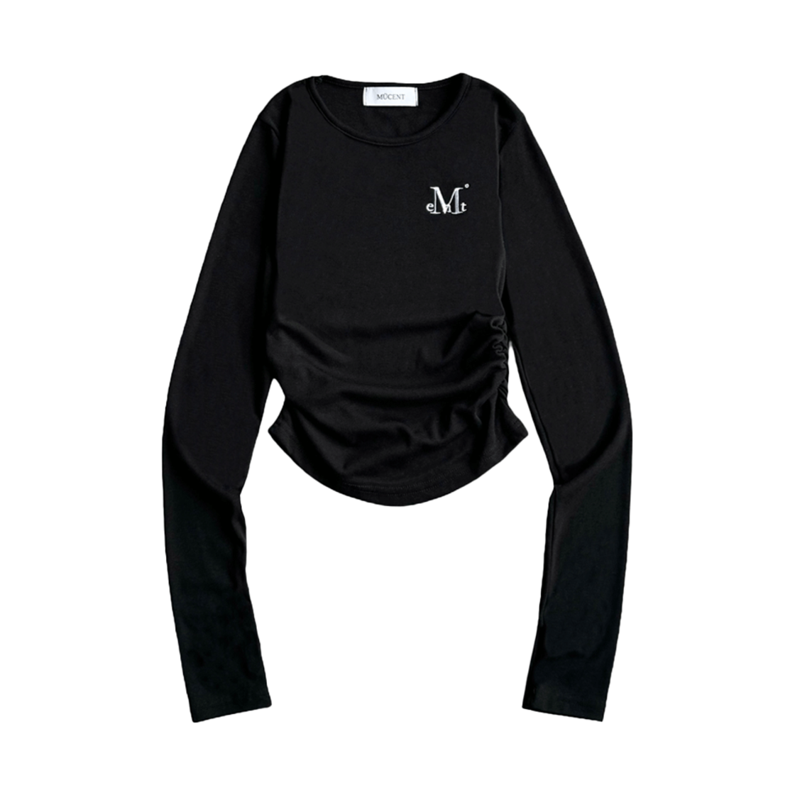P00000QT_01 MUCENT Deli Crop Shirrng T Black