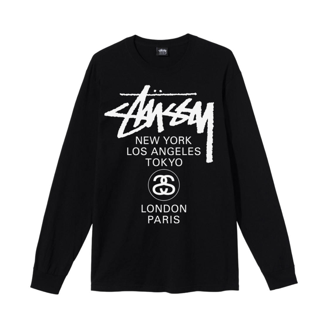 ★韓国の人気★【STUSSY】★World Tour LS T-Shirt Fog 2024★ ☆韓国の人気☆【STUSSY】☆World Tour LS T-Shirt Fog 2024