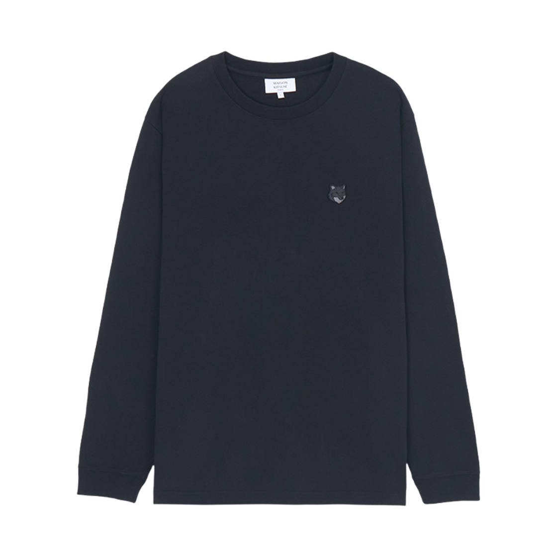메종 키츠네 볼드 폭스 헤드 패치 컴포트 롱슬리브 티셔츠 블랙(Maison Kitsune Bold Fox Head Patch Comfort Long Sleeves T-Shirt Black)