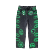 Stussy x Dries Van Noten Hand Stencilled Jean Washed Black
