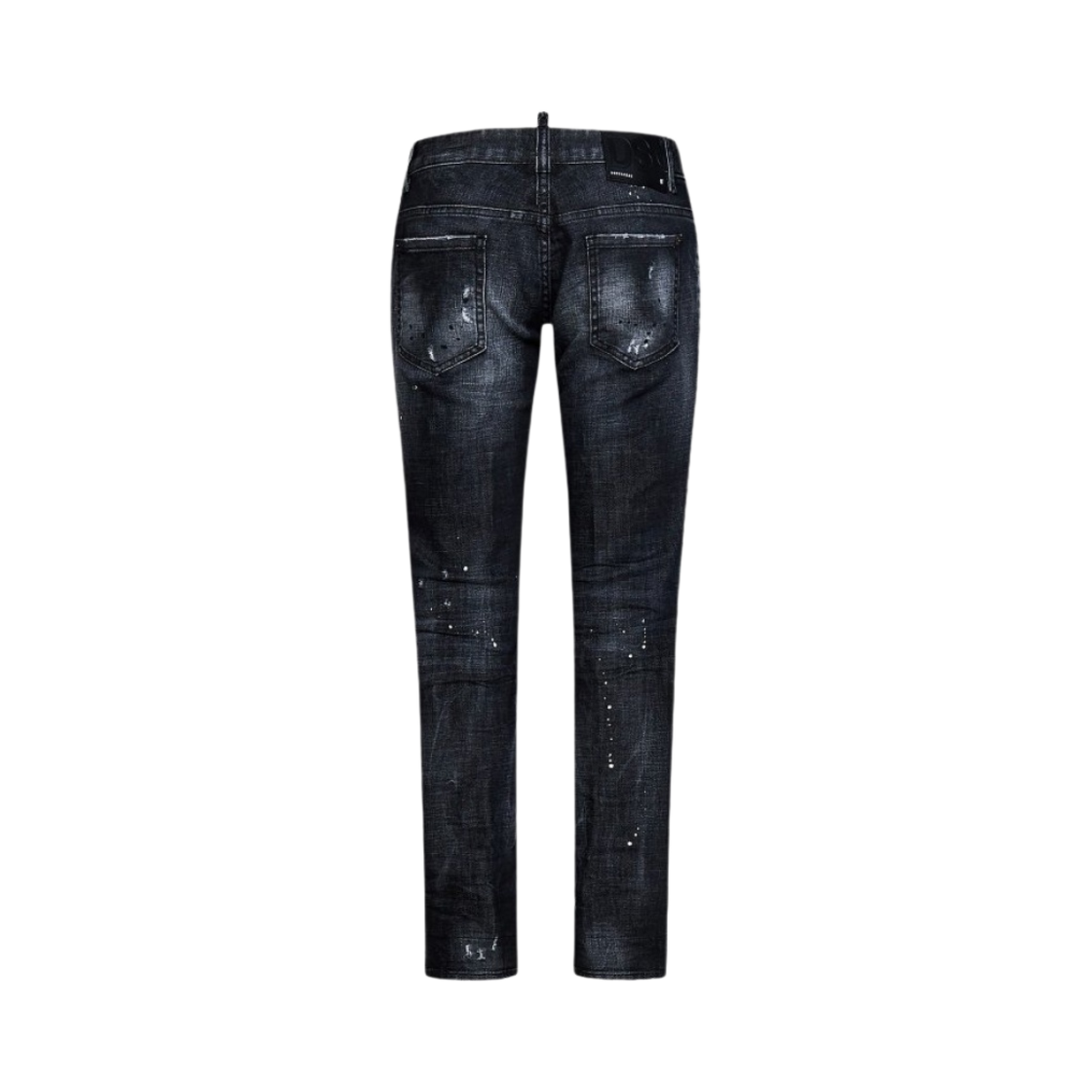 (W) 디스퀘어드2 립드 니 워시 제니퍼 크롭 진 블랙((W) Dsquared2 Ripped Knee Wash Jennifer Cropped Jeans Black) - 2