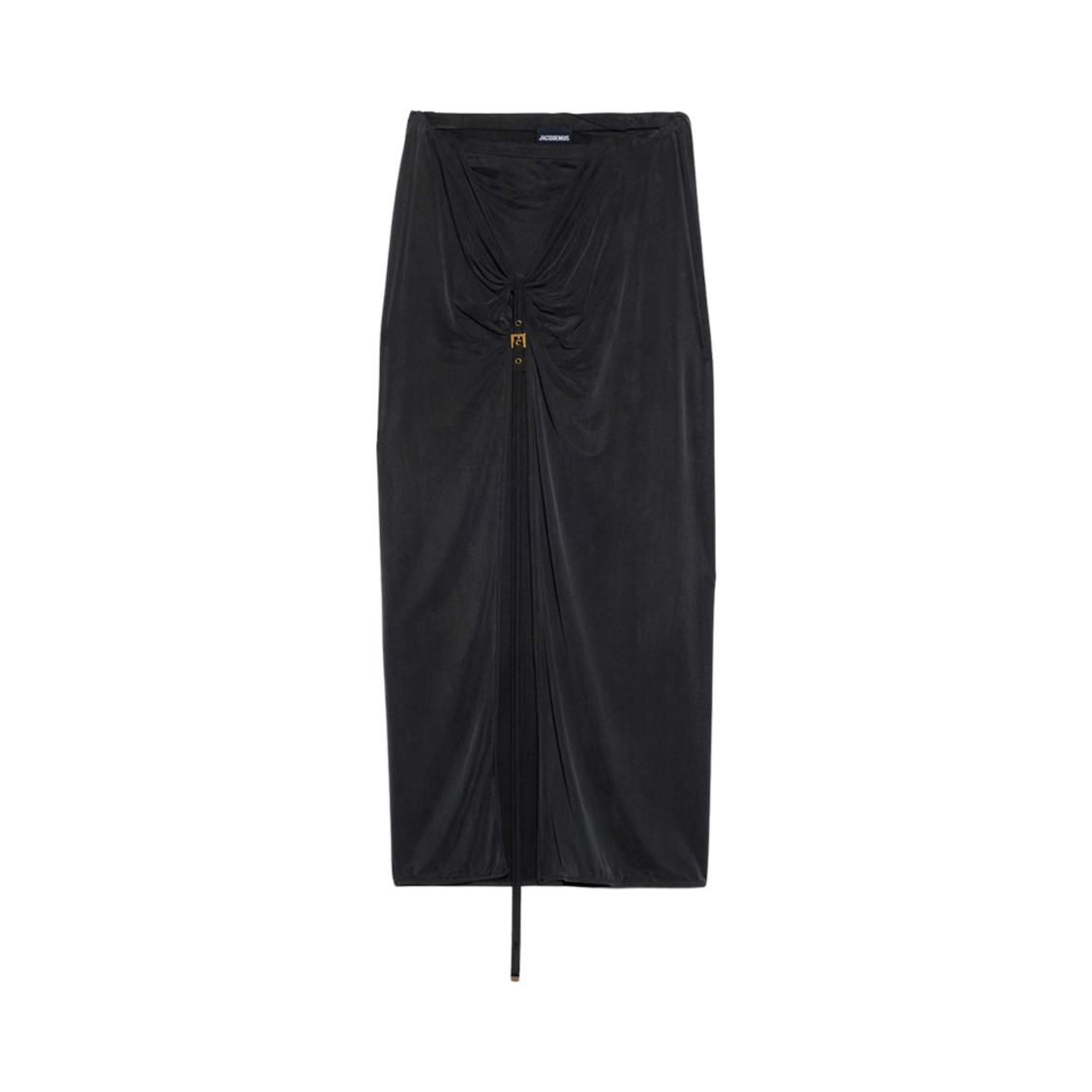 (W) 자크뮈스 라 쥬프 파레오 크루아상 슬릿 사롱 스커트 블랙((W) Jacquemus La Jupe Pareo Croissant Slit Sarong Skirt Black) - 1