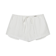 (W) Glowny Wilshire Cotton Shorts White