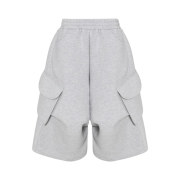MJD x AAO Wide Cargo Bermuda Pants Grey