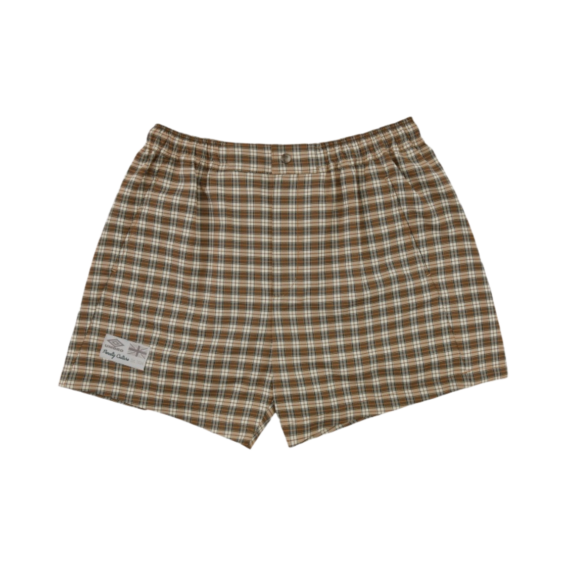 UBMW052FA34 Umbro x Slam Jam Plaid Shorts Brown Beige