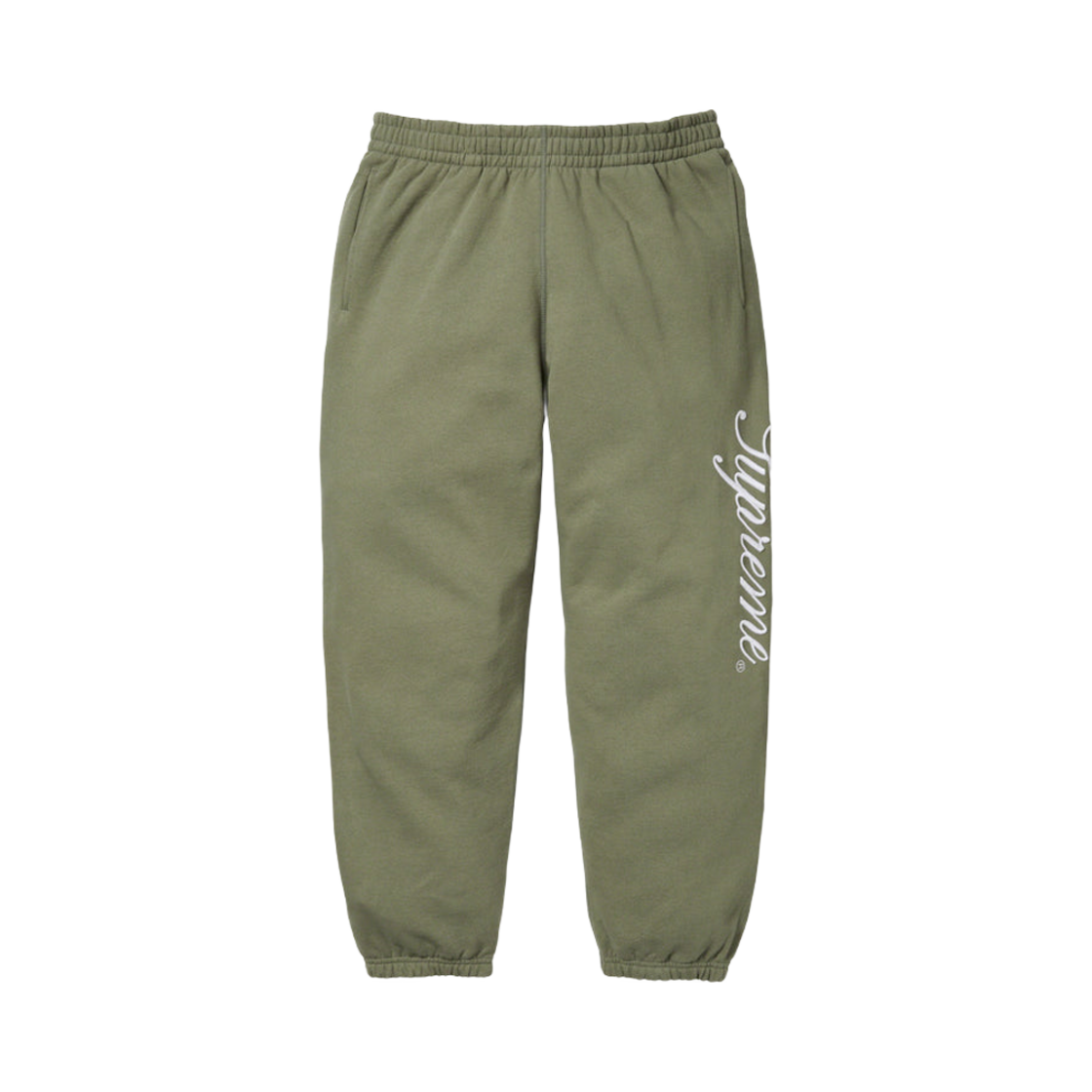 슈프림 레이즈드 스크립트 스웨트팬츠 라이트 올리브 - 23FW(Supreme Raised Script Sweatpants Light Olive - 23FW) - 1
