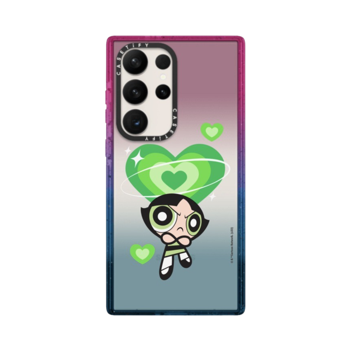 케이스티파이 x 파워퍼프걸 갤럭시 커스텀 버터컵 임팩트 케이스 반투명 코튼 캔디(Casetify x The Powerpuff Girls Galaxy Custom Buttercup Impact Case Sheer Cotton Candy) - 1