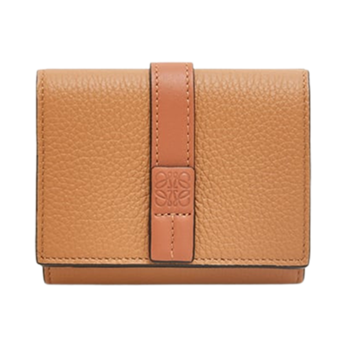 C660TR2X01-0608 Loewe Trifold Wallet in Soft Grained Calfskin Toffee Tan