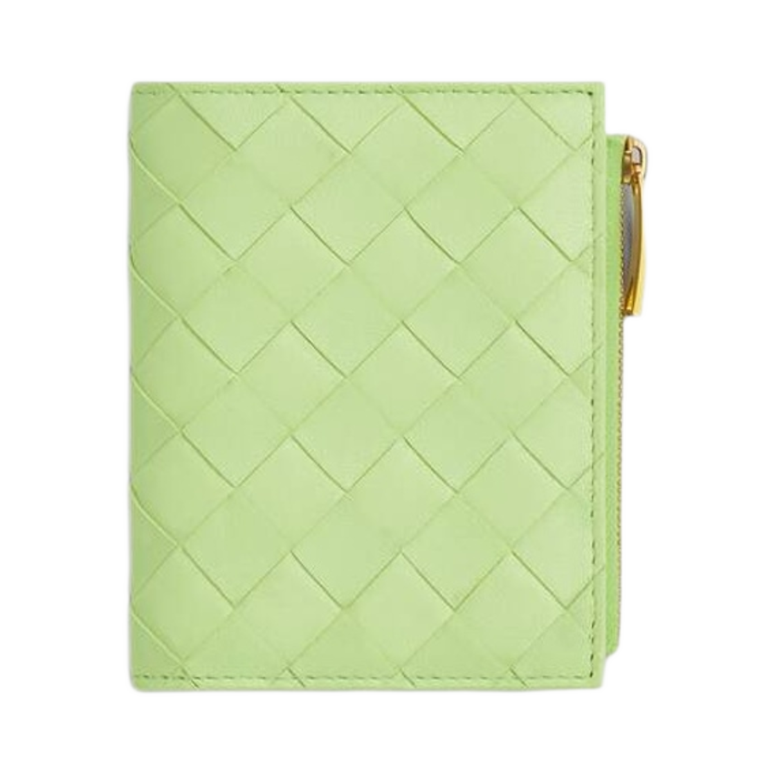 보테가 베네타 스몰 인트레치아토 바이폴드 지퍼 지갑 페넬(Bottega Veneta Small Intrecciato Bi-Fold Zip Wallet Fennel)