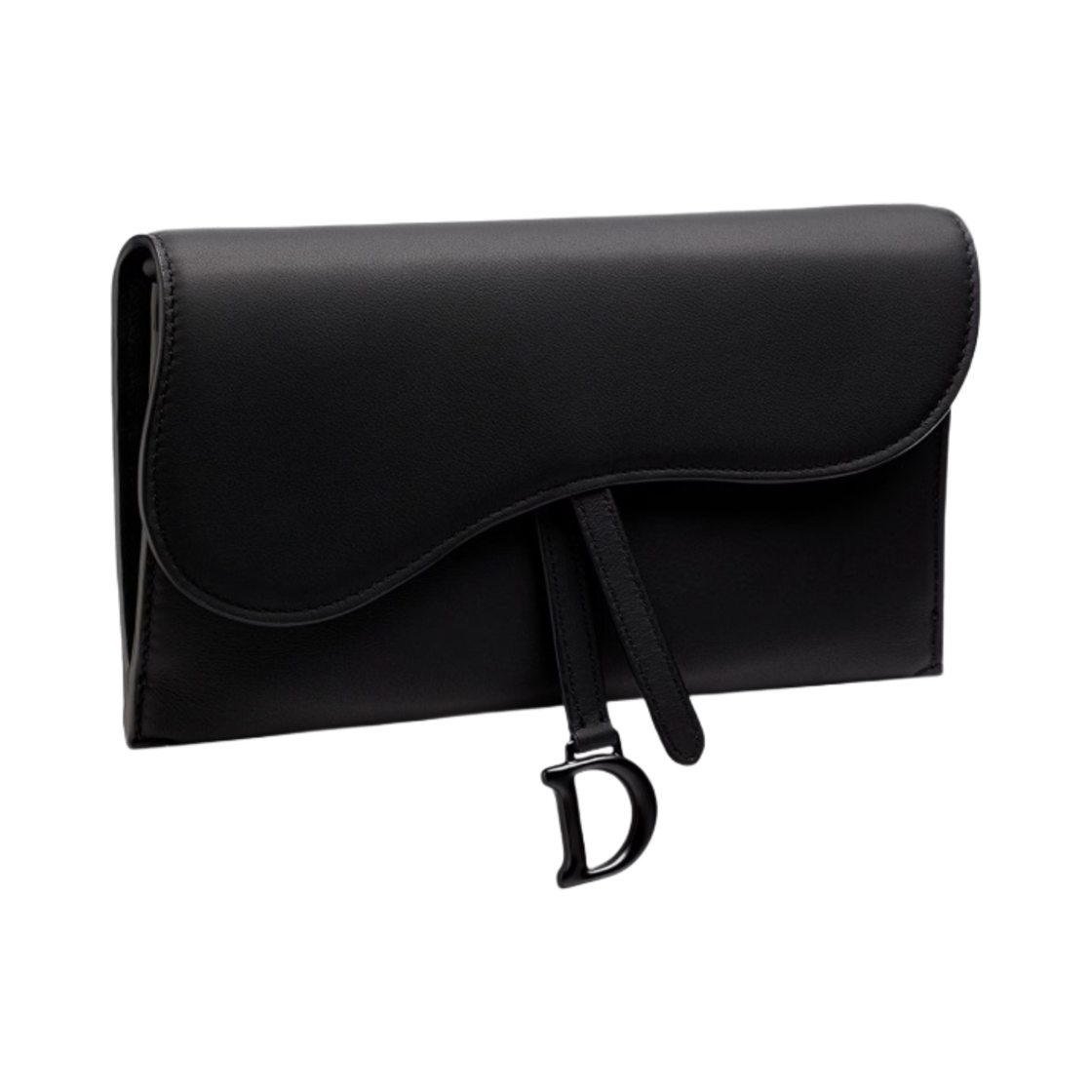 디올 새들 체인 장지갑 울트라 매트 카프스킨 블랙(Dior Long Saddle Wallet with Chain Ultra Matte Calfskin Black) - 2