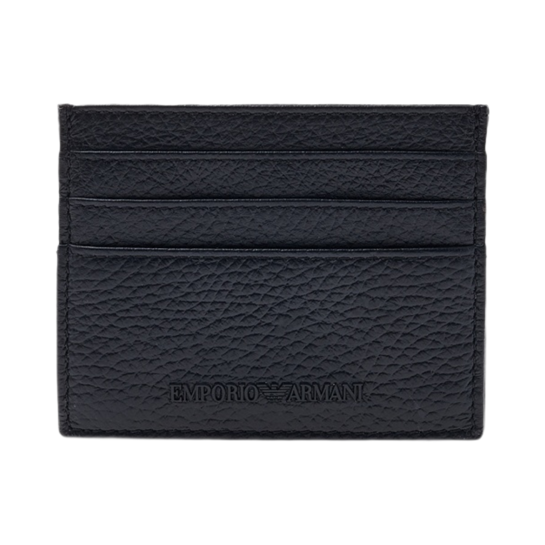 Y4R173Y068E80001 Emporio Armani Logo Leather Card Holder Black