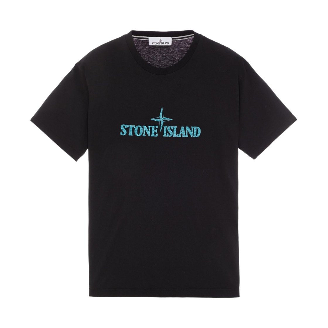 781521579-V0029 Stone Island 21579 Stitches Two Embroidery T-Shirt Black - 23SS