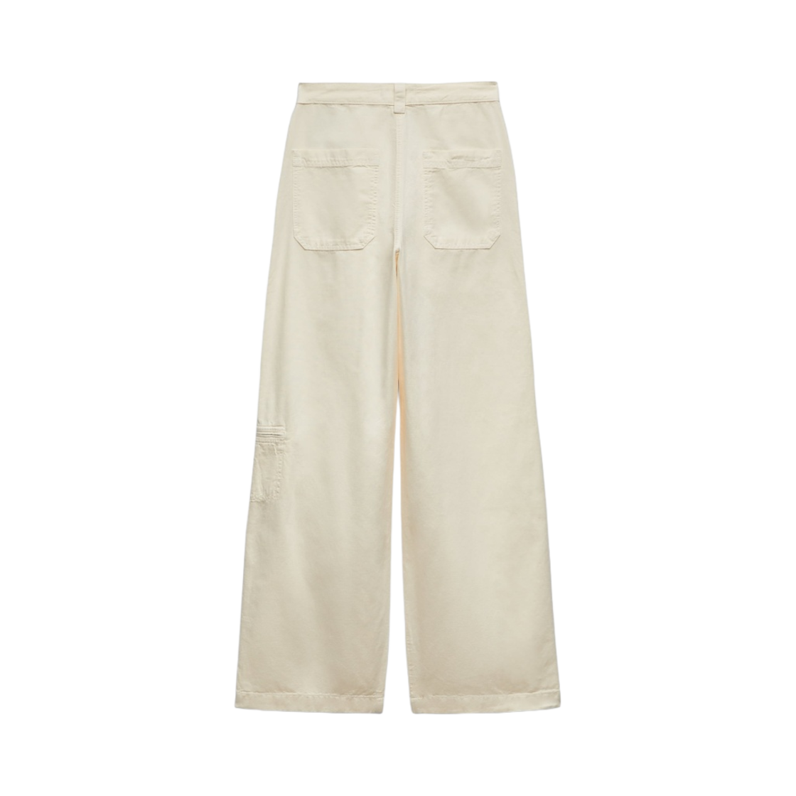 (W) 자라 ZW 미드라이즈 루즈핏 유틸리티 진 크림((W) Zara ZW Mid-Rise Loose Fit Utility Jeans Cream) - 2