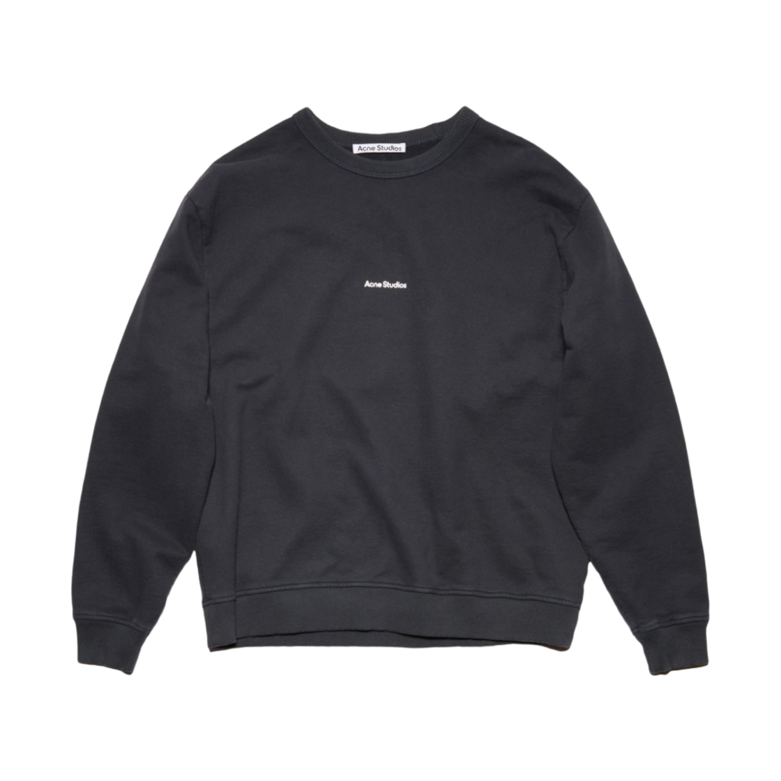 AI0067-900 (W) Acne Studios Logo Crewneck Sweatshirt Black