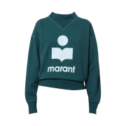 (W) Isabel Marant Moby Logo Sweatshirt Teal Ice Blue - 23SS