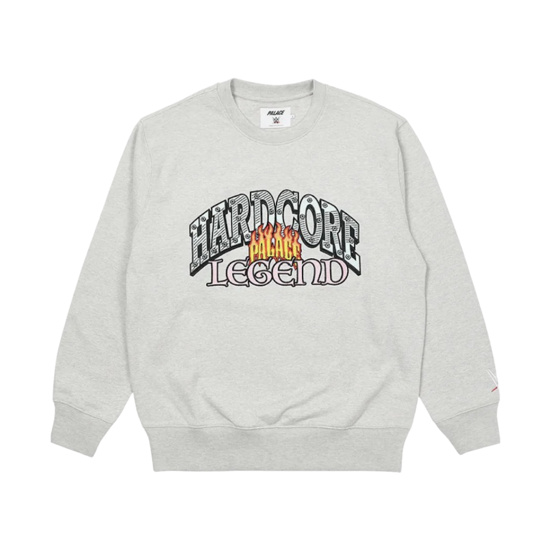 팔라스 x WWE 레전드 크루넥 그레이 말 - 23SS(Palace x WWE Legend Crew Grey Marl - 23SS) - 1