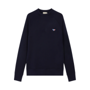 Maison Kitsune Tricolor Fox Patch Sweatshirt Navy
