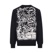 Alexander McQueen Blake Illustration Logo Sweatshirt Black