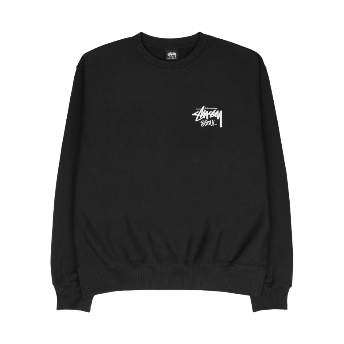 ★韓国の人気★【STUSSY】★Relaxed Smoothstock Cre.w Black★ RELAXED SMOOTHSTOCK BLACK CREW - Stussy Store