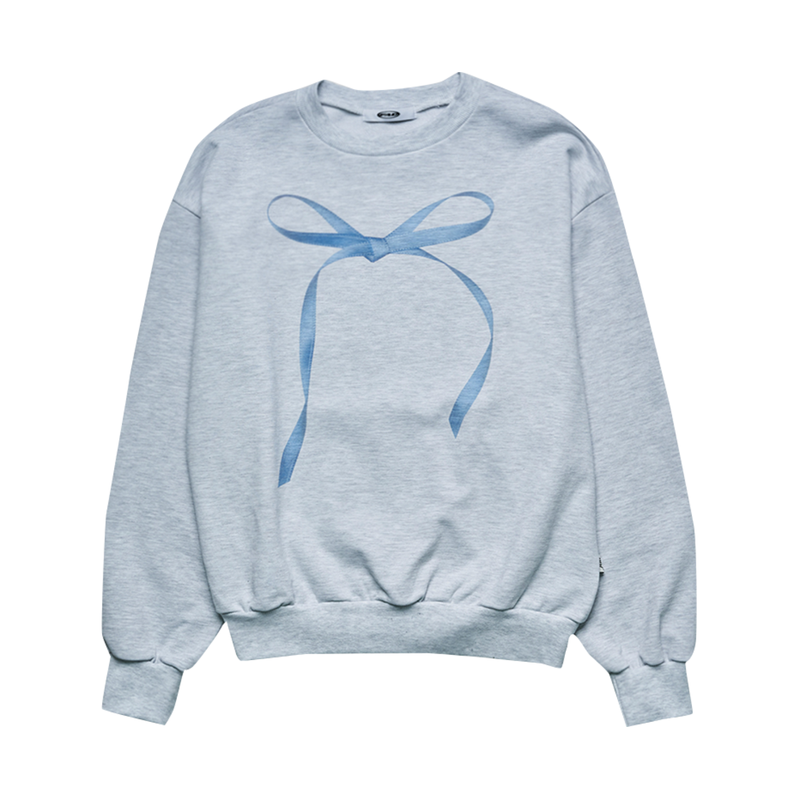 S36600 FAD Huge Ribbon Sweat ShirtsWhite Melange