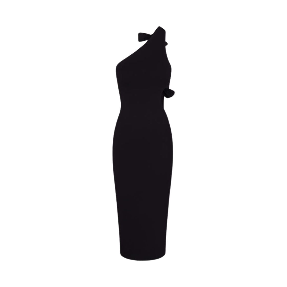 (W) 카이 스무스 스트레치 원 숄더 미디 드레스 블랙((W) Khy Smooth Stretch One Shoulder Midi Dress Black)