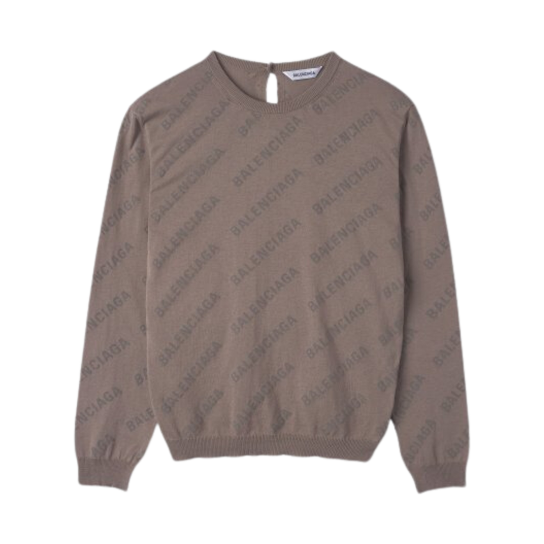 695458T32349661 (W) Balenciaga Allover Logo Crop Knit Beige