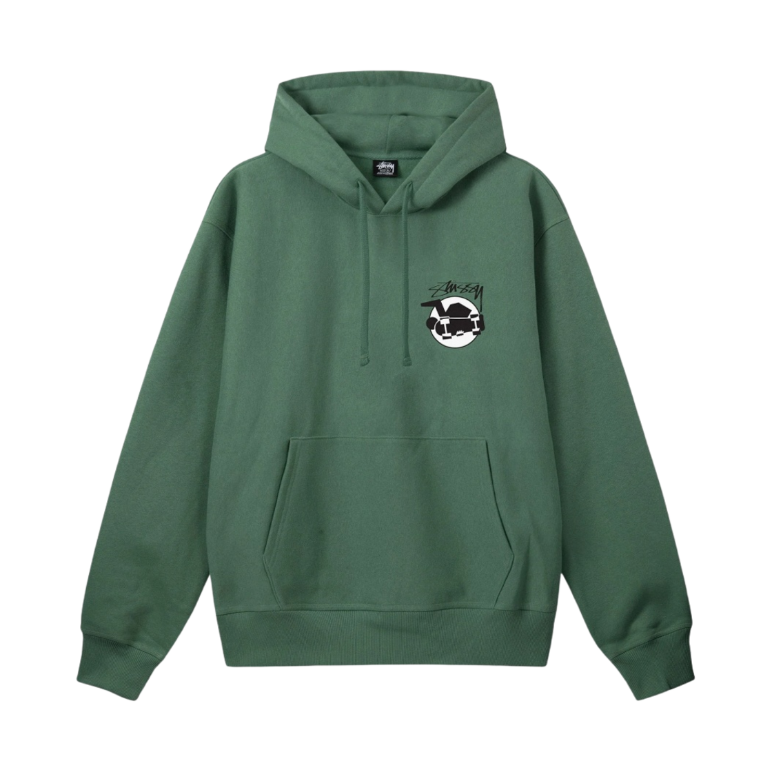 스투시 스케이트맨 후드 그린(Stussy Skateman Hoodie Green) - 2