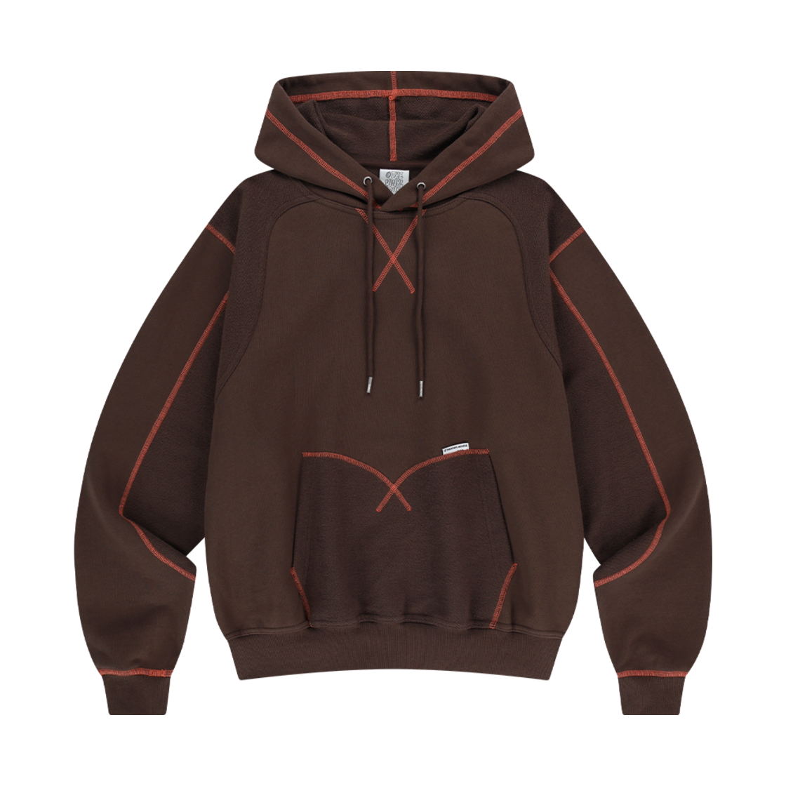 VH2EFUM403ABR Thevinylhouse Cut Off Hoodie Brown