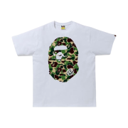 BAPE ABC Camo Big Ape Head T-Shirt White Green