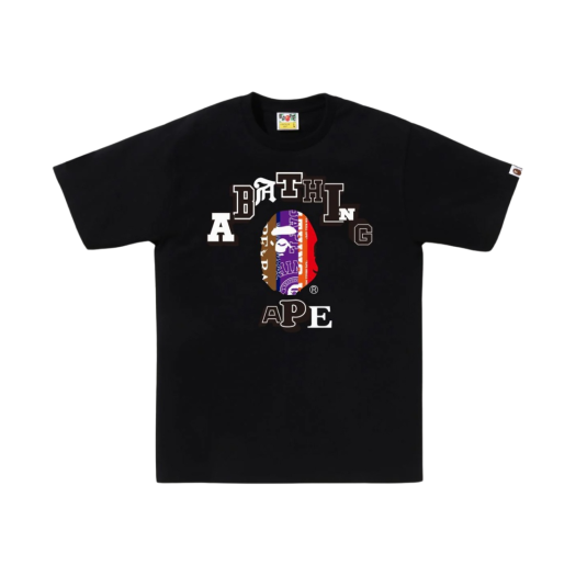 BAPE Fans Scarf College T-Shirt Black