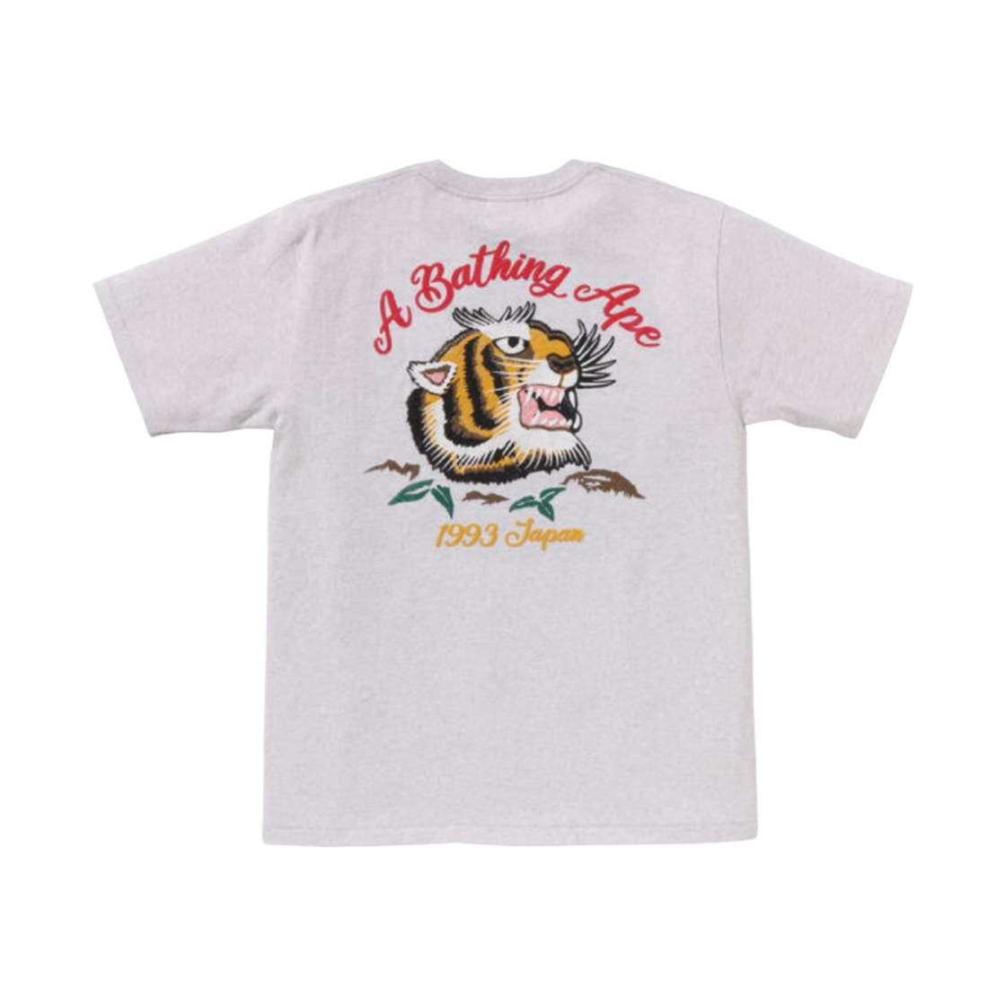 베이프 자수 스타일 수베니어 로고 티셔츠 라이트 그레이(BAPE Embroidery Style Souvenir Logo T-Shirt Light Grey) - 2