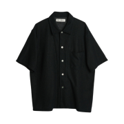 Our Legacy Shortsleeve Box Shirt Black Boucle
