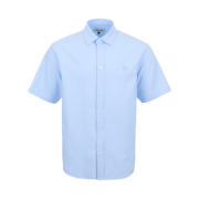 General Idea Unisex Basic Oxford Half Shirts Sky Blue