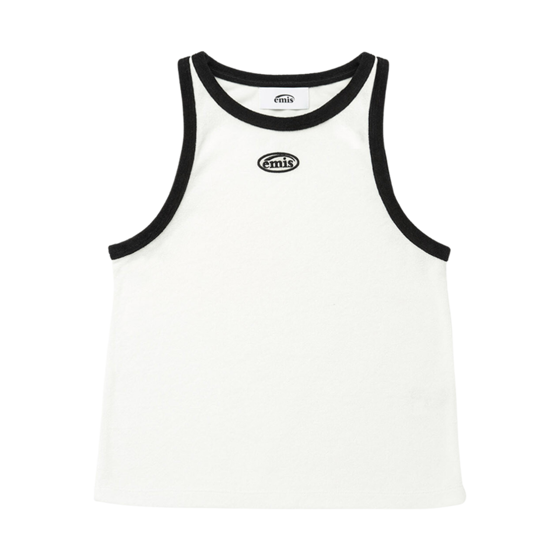 (W) 이미스 뉴 로고 테리 슬리브리스 탑 화이트((W) Emis New Logo Terry Sleeveless Top White) - 1