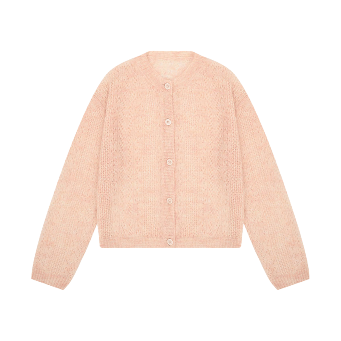 플레따 모헤어 스카프 가디건 코랄(FLETTA Mohair Cardigan With Scarf Coral)