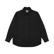 Wooyoungmi Cotton Feather Print Back Logo Shirt Black - 23SS